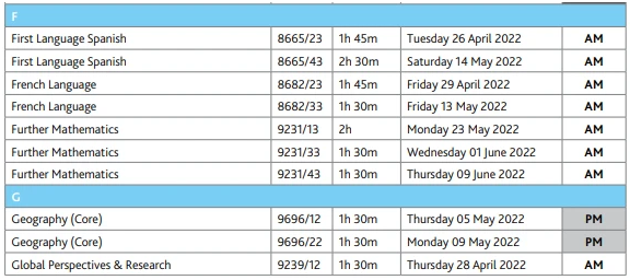 2022年alevel考试时间 2022年alevel考试时间
